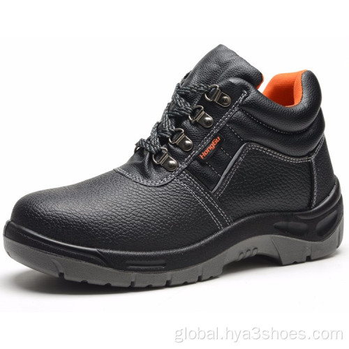 Steel Toe Work Boots Hot Selling Cheap Genuine Leather Safety Shoes Supplier